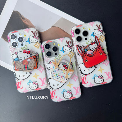 Handyhülle mit Katzenliebe 2 Design und MagSafe-Halterung