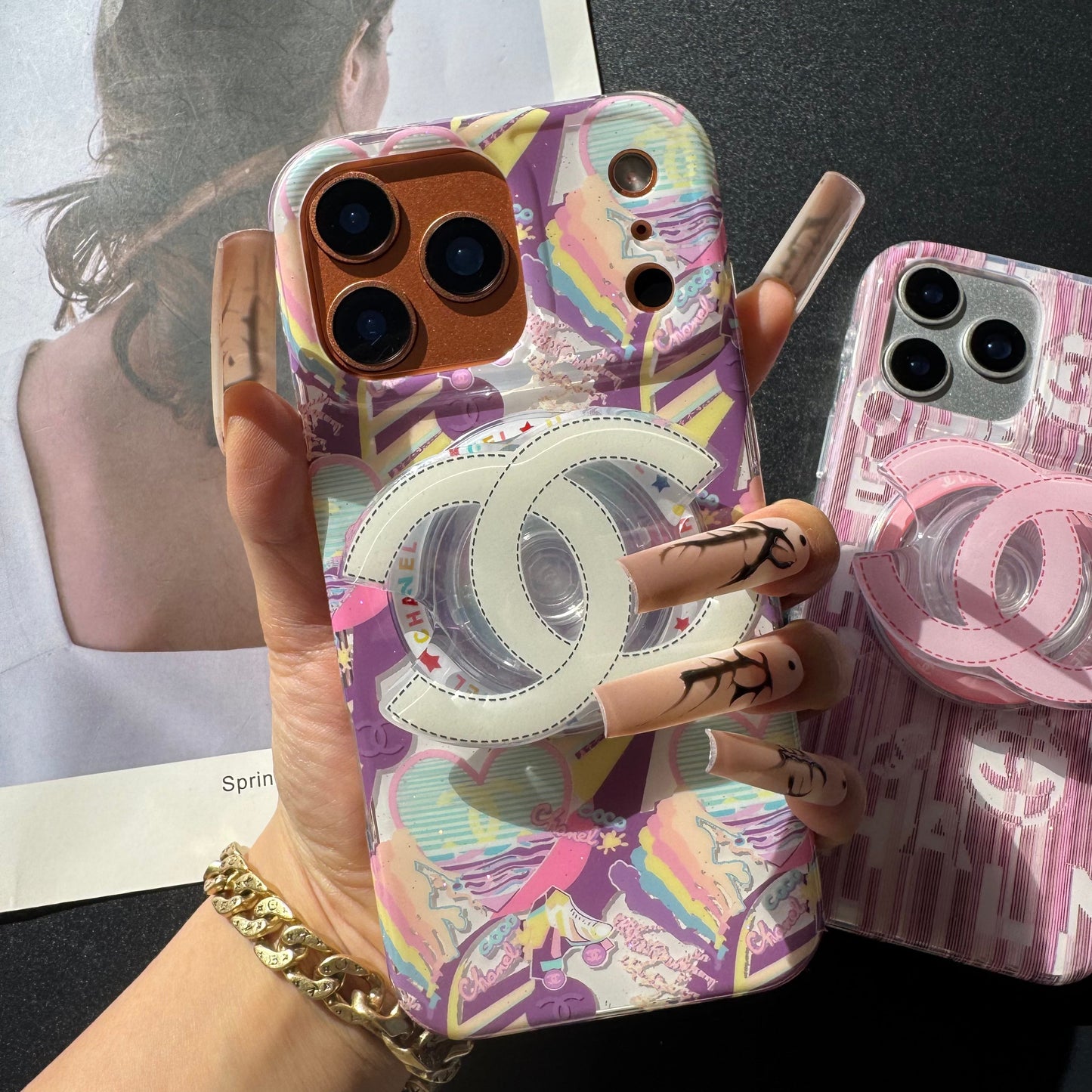 Circle Around Design Phone Case With Magsafe Holder