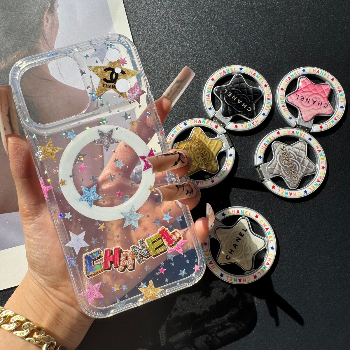 Cute Star New Magsafe Design Phone Case With Holder