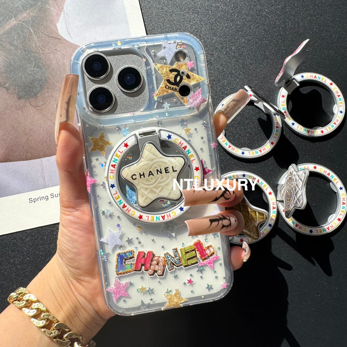 Cute Star New Magsafe Design Phone Case With Holder