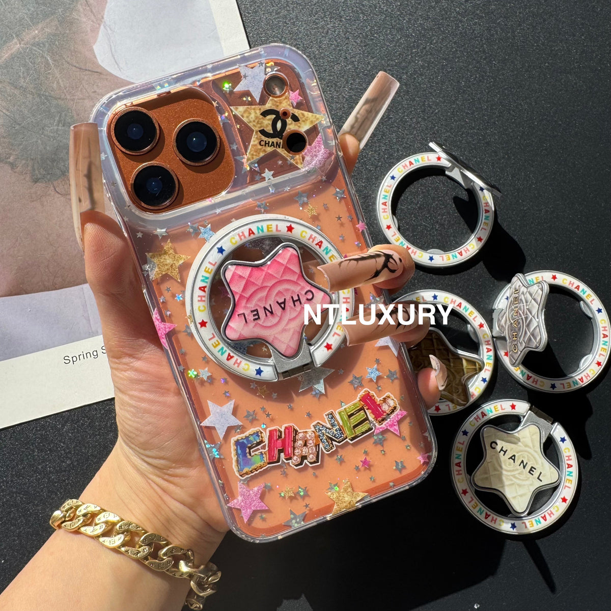 Cute Star New Magsafe Design Phone Case With Holder