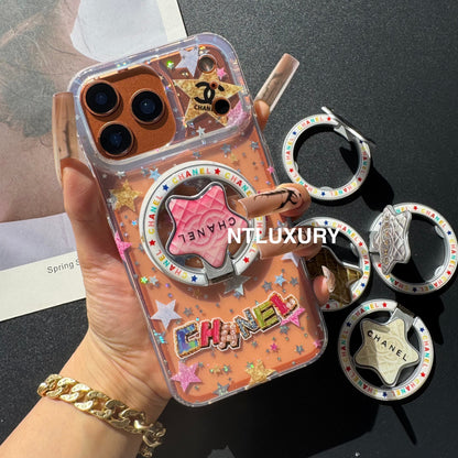 Cute Star New Magsafe Design Phone Case With Holder
