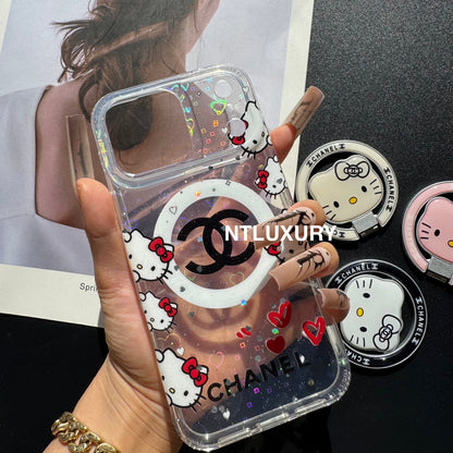 Cute Cat New Magsafe Design Phone Case With Holder