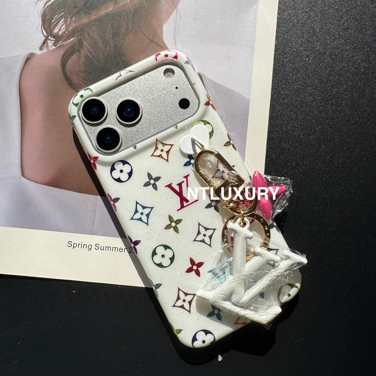 Baby's Breath Love Phone Case With Pendant