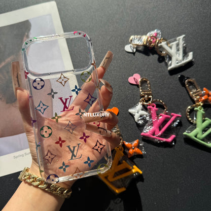 Baby's Breath Love Transparent Phone Case With Pendant
