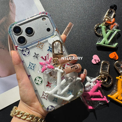 Baby's Breath Love Transparent Phone Case With Pendant