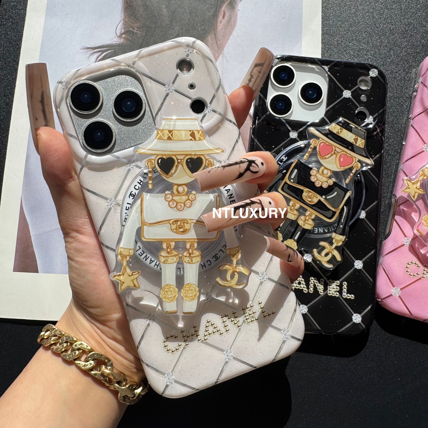 Cute CC Lady Magsafe Phone Case with Holder