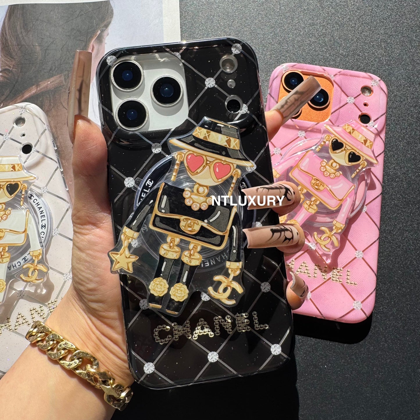 Cute CC Lady Magsafe Phone Case with Holder