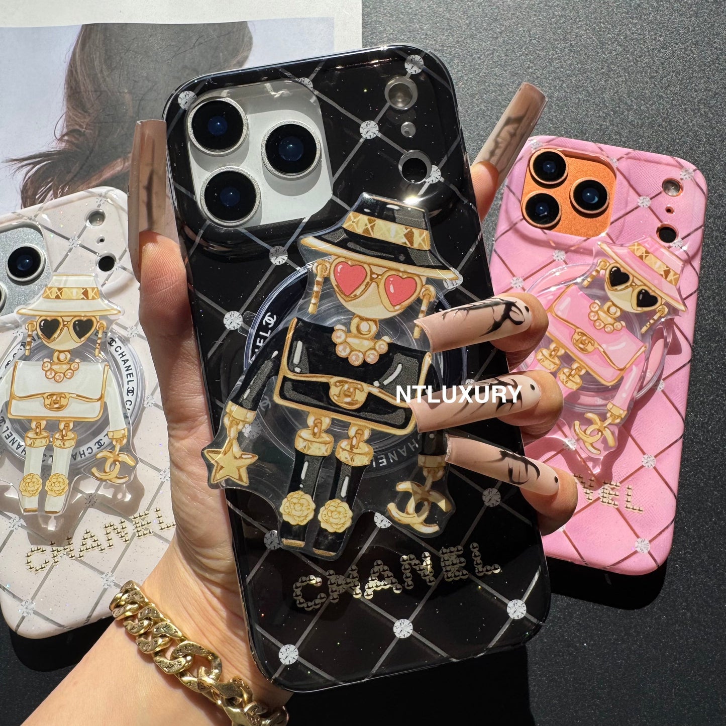 Cute CC Lady Magsafe Phone Case with Holder
