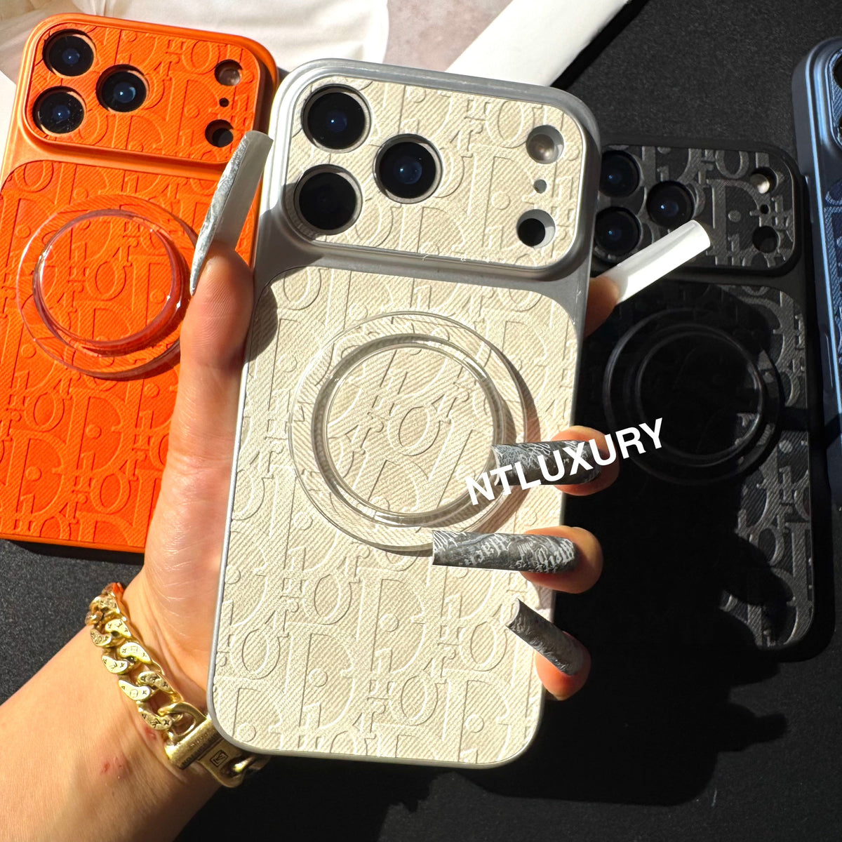 Coque de téléphone Orange Juice Denim Dove avec support Magsafe