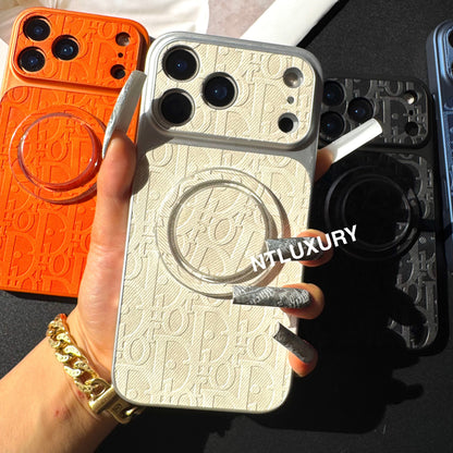 Coque de téléphone Orange Juice Denim Dove avec support Magsafe