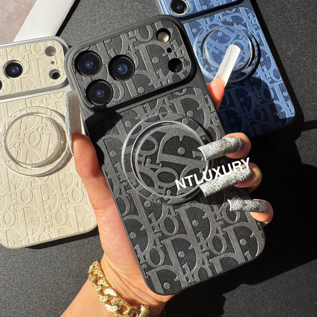 Coque de téléphone Orange Juice Denim Dove avec support Magsafe
