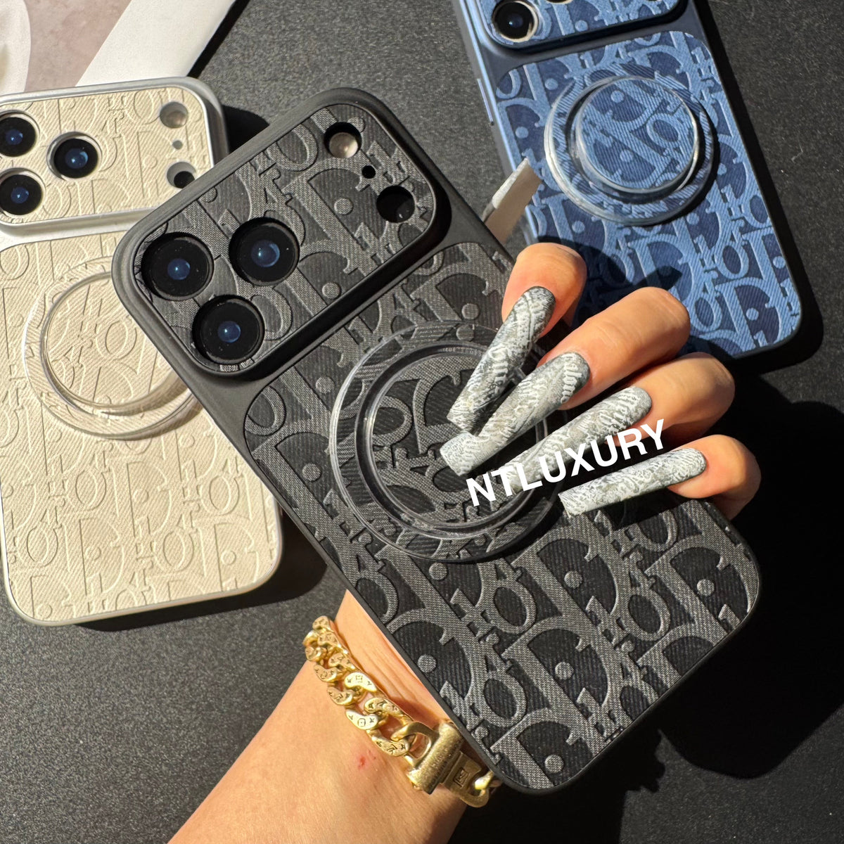 Coque de téléphone Orange Juice Denim Dove avec support Magsafe