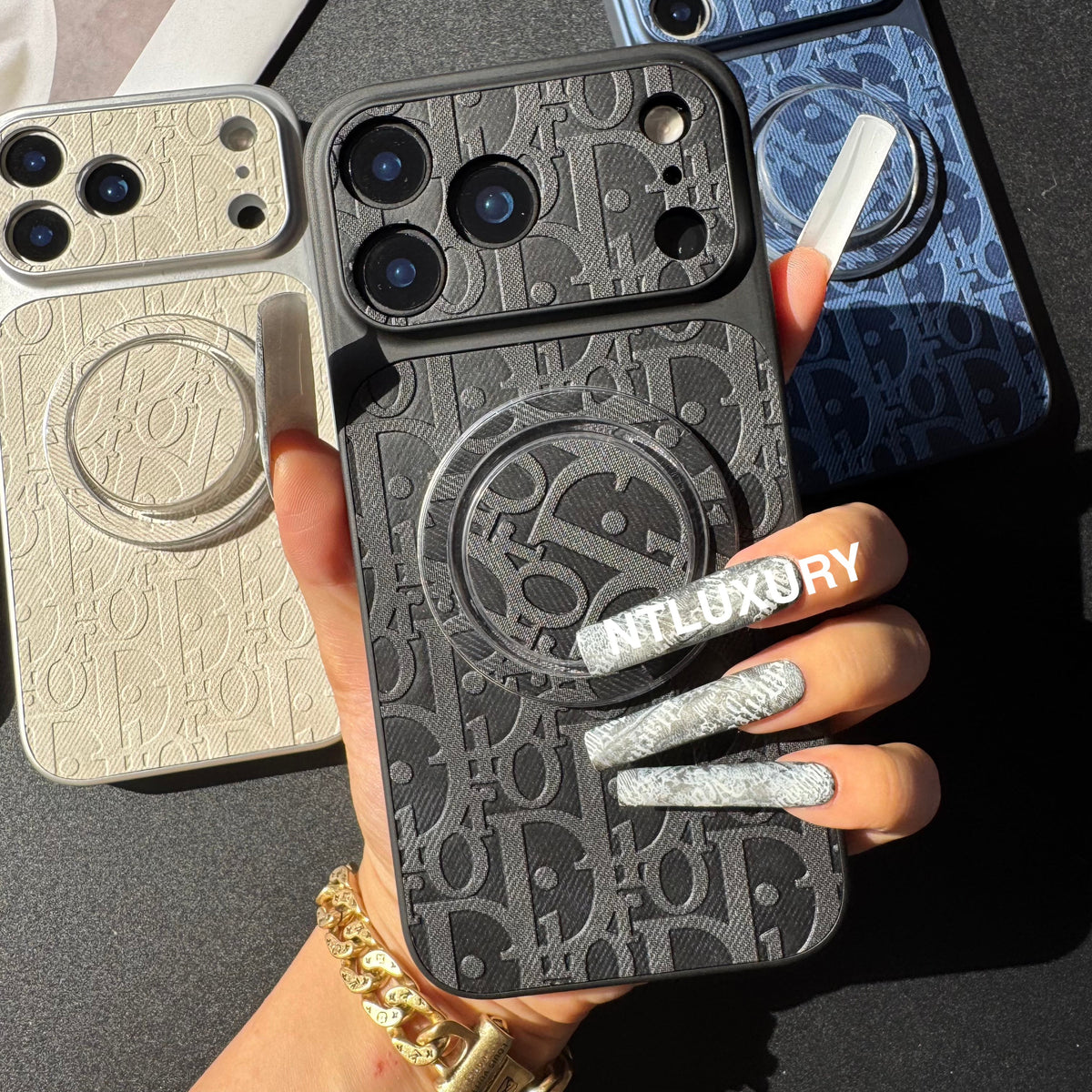 Coque de téléphone Orange Juice Denim Dove avec support Magsafe