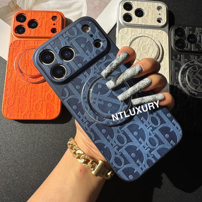 Coque de téléphone Orange Juice Denim Dove avec support Magsafe