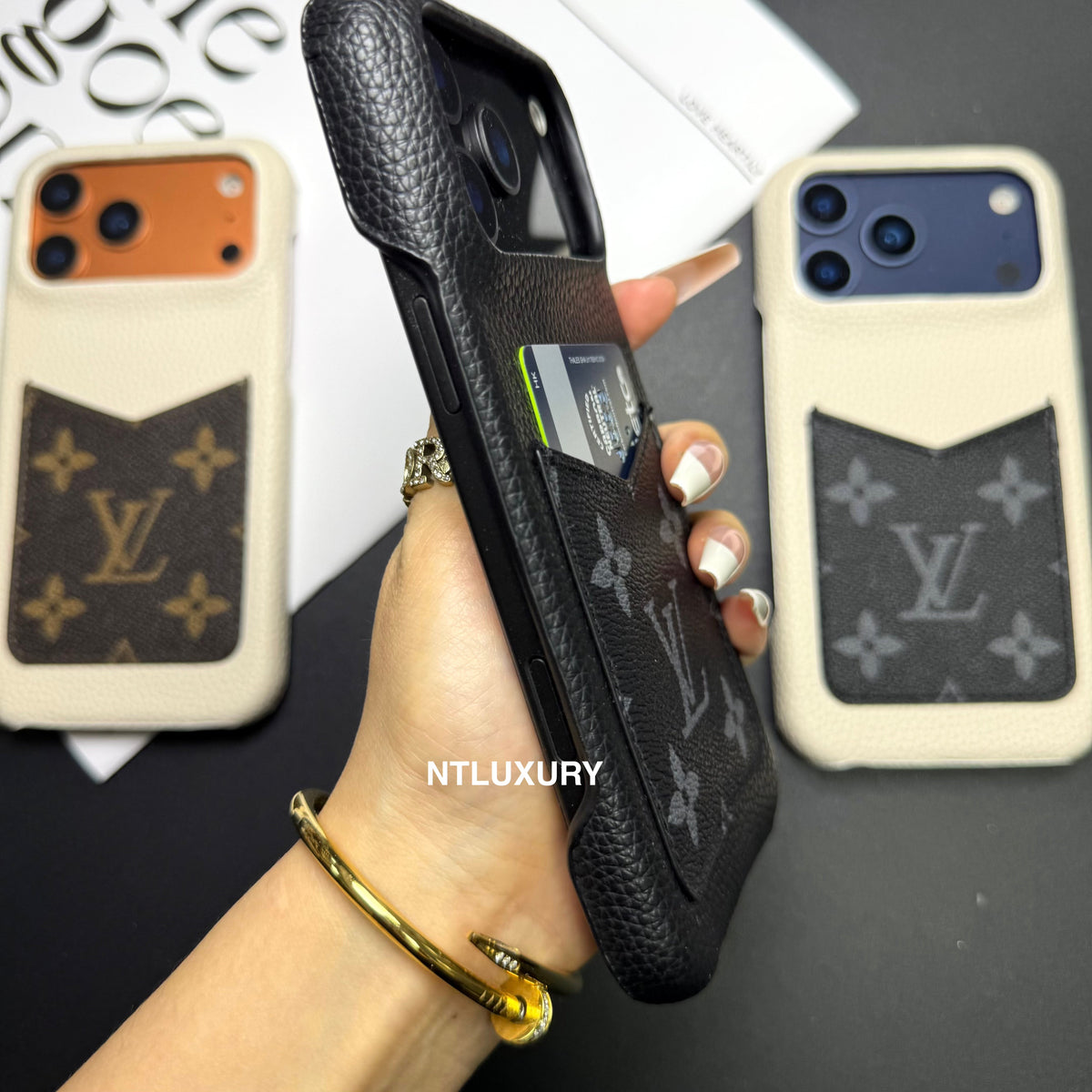 Chic Girl Floral Phone Case With Card Pocket