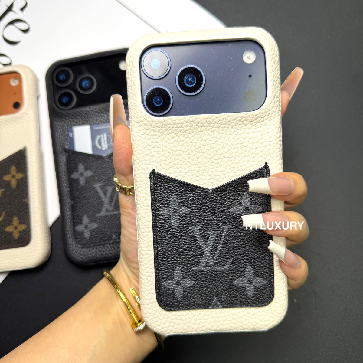 Chic Girl Floral Phone Case With Card Pocket