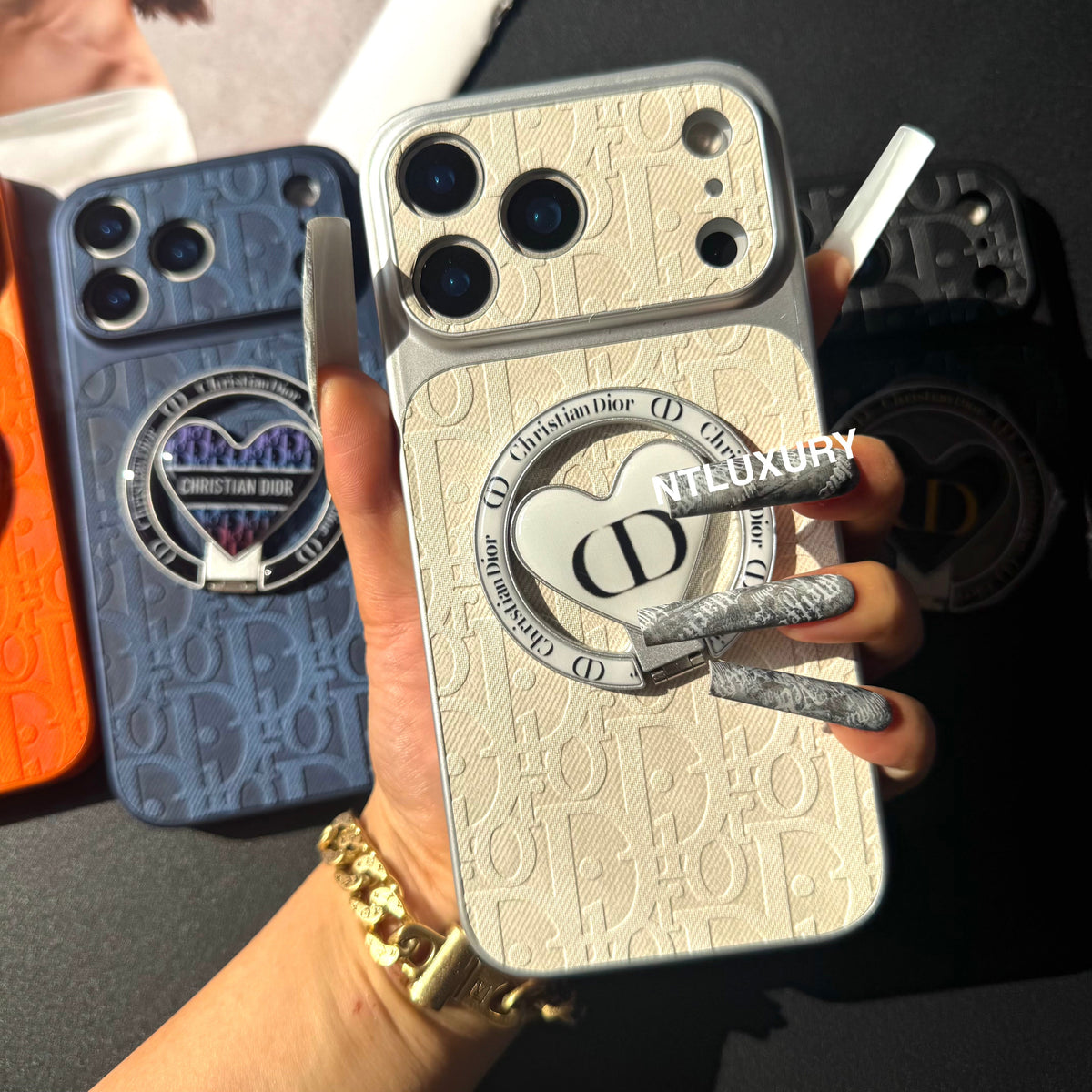 Coque de Téléphone en Jean Orange Juice Dove avec Nouveau Support Magsafe