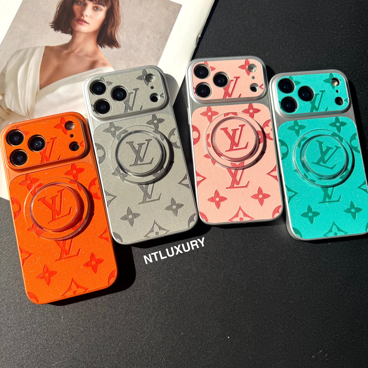Jus d'orange à paillettes et support Magsafe