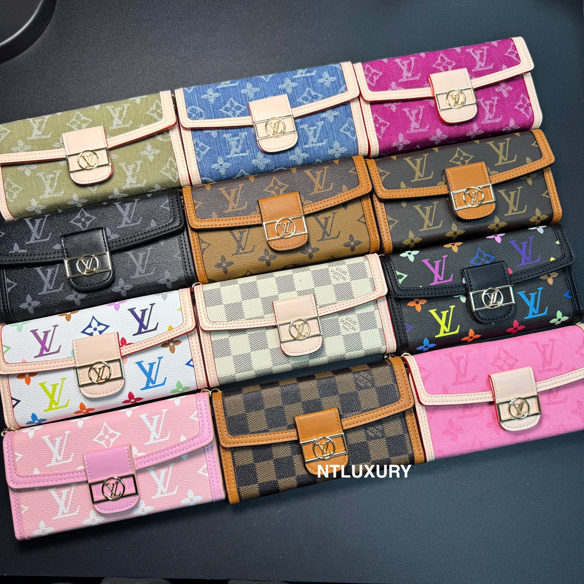 Dophine Girl Wallet Design Phone Case with Scarf Chain (12 Colors)