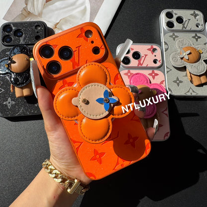 Orange Juice Denim Love Handyhülle mit Magsafe Halter (Wood Doll)