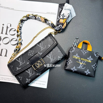 Conjunto de Capa para Telemóvel e Mini Carteira Combinando Love Wallet (12 Cores)