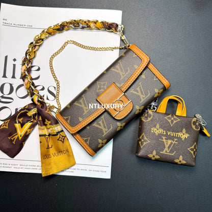 Conjunto de Capa para Telemóvel e Mini Carteira Combinando Love Wallet (12 Cores)