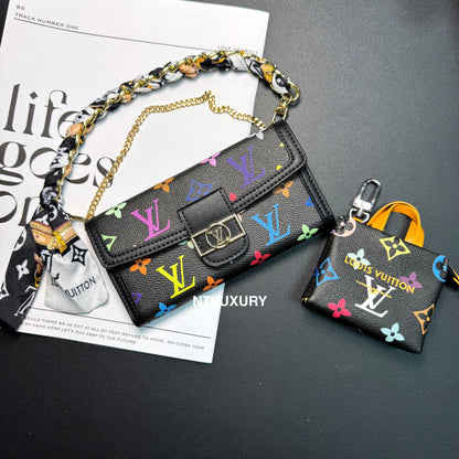 Conjunto de Capa para Telemóvel e Mini Carteira Combinando Love Wallet (12 Cores)
