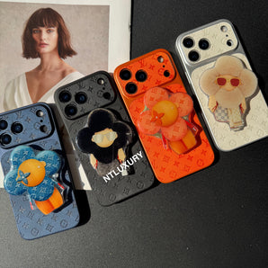 Orange Juice Denim Love Phone Case with Magsafe Holder ( Doll)