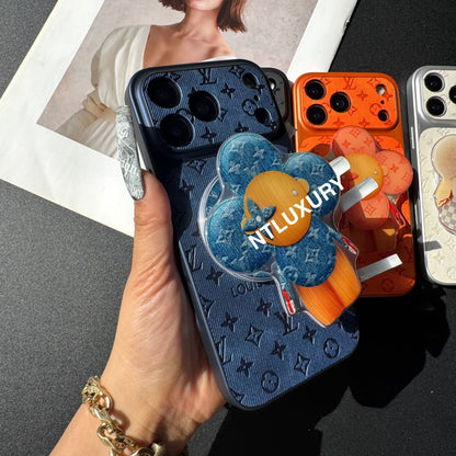 Coque de téléphone en jean Orange Juice avec support Magsafe (Poupée)