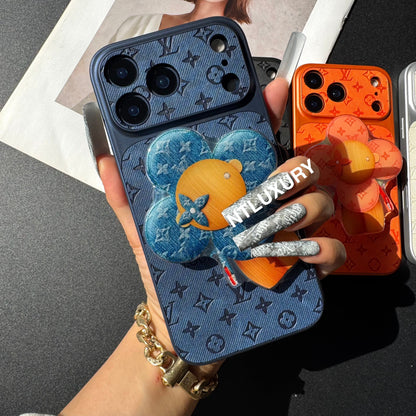 Coque de téléphone en jean Orange Juice avec support Magsafe (Poupée)