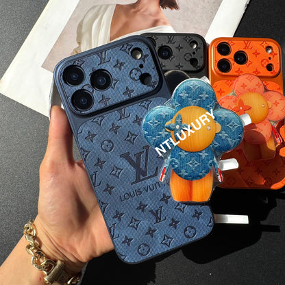 Coque de téléphone en jean Orange Juice avec support Magsafe (Poupée)