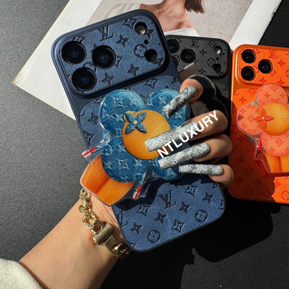 Coque de téléphone en jean Orange Juice avec support Magsafe (Poupée)