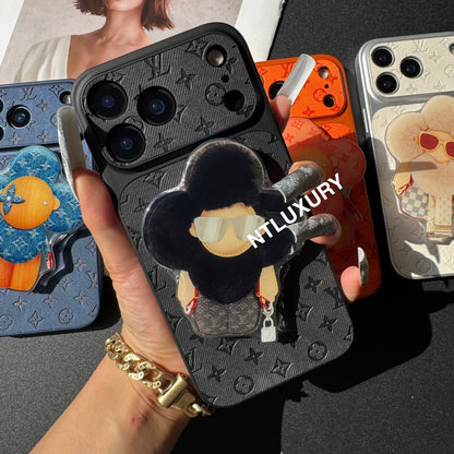 Coque de téléphone en jean Orange Juice avec support Magsafe (Poupée)