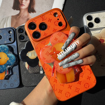 Coque de téléphone en jean Orange Juice avec support Magsafe (Poupée)