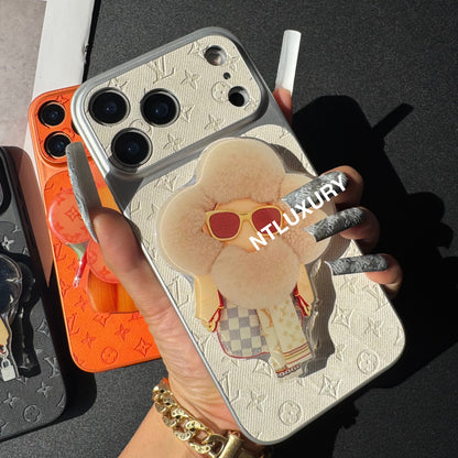 Coque de téléphone en jean Orange Juice avec support Magsafe (Poupée)