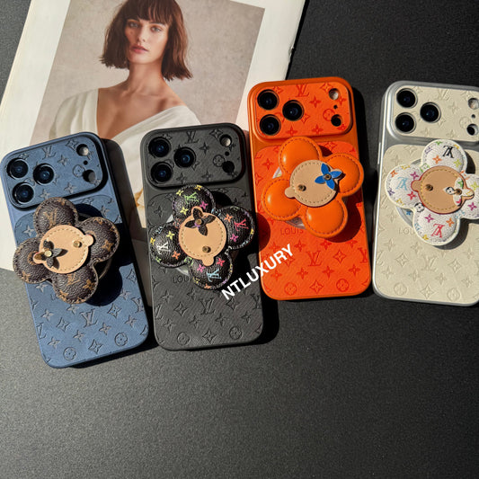 Coque de téléphone en jean "Orange Juice" avec support Magsafe (poupée en bois)