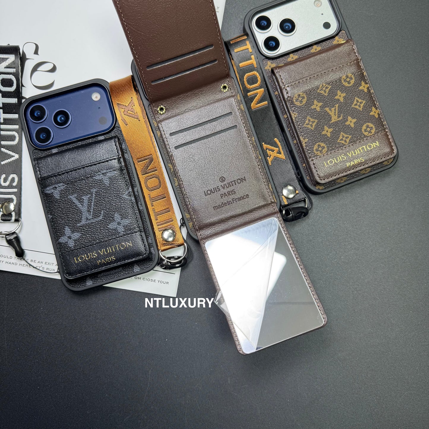 Traditional Love Phone Case with Mirror Back-Purse
