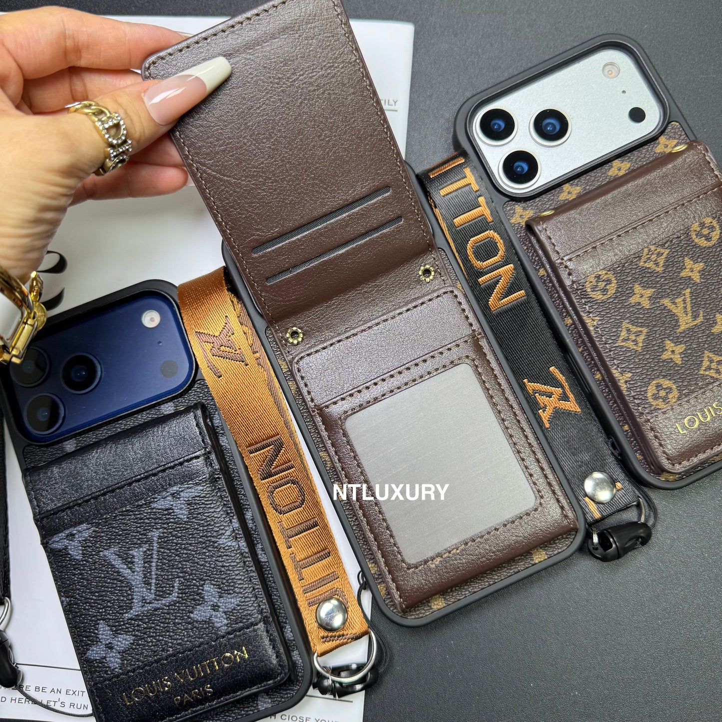 Traditional Love Phone Case with Mirror Back-Purse