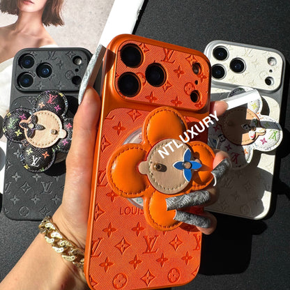 Orange Juice Denim Love Handyhülle mit Magsafe Halter (Wood Doll)