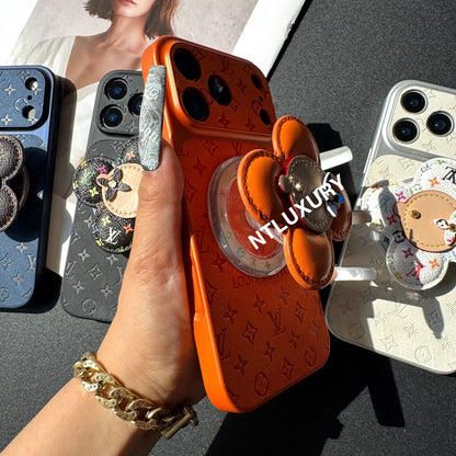 Orange Juice Denim Love Handyhülle mit Magsafe Halter (Wood Doll)