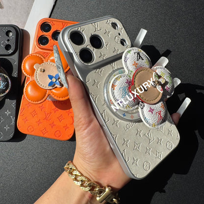 Orange Juice Denim Love Handyhülle mit Magsafe Halter (Wood Doll)