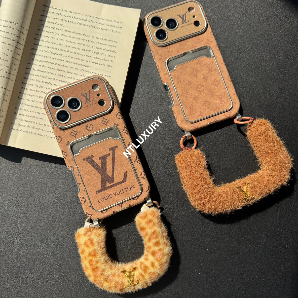 Passion café avec coque de téléphone portable et bande duveteuse