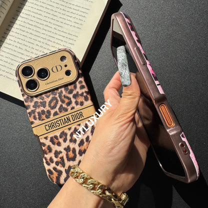 Coque de téléphone imprimé léopard avec motif cœur