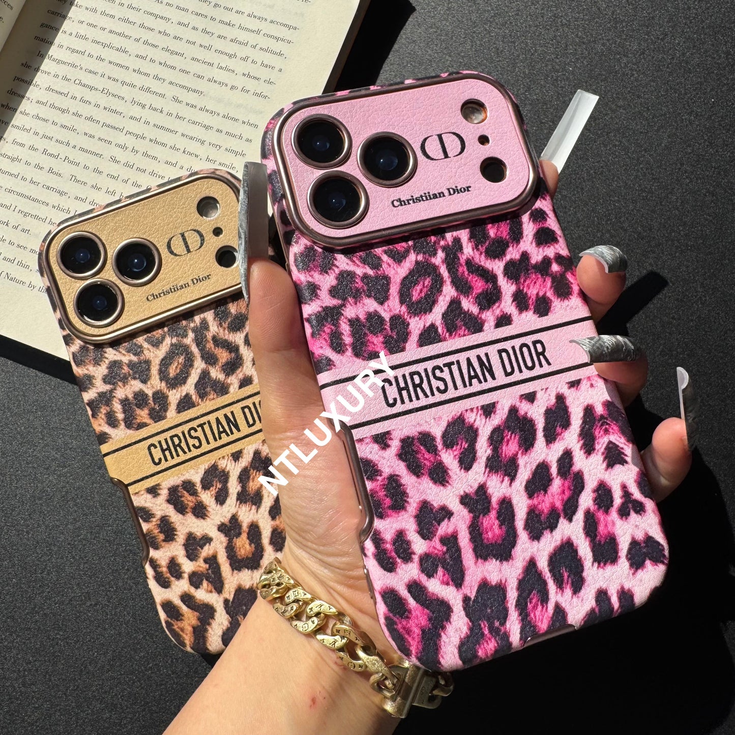 Leopard-Design Love Handyhülle