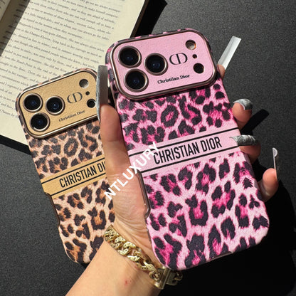 Coque de téléphone imprimé léopard avec motif cœur