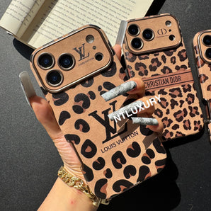Coffee Leopard Design Love Phone Case