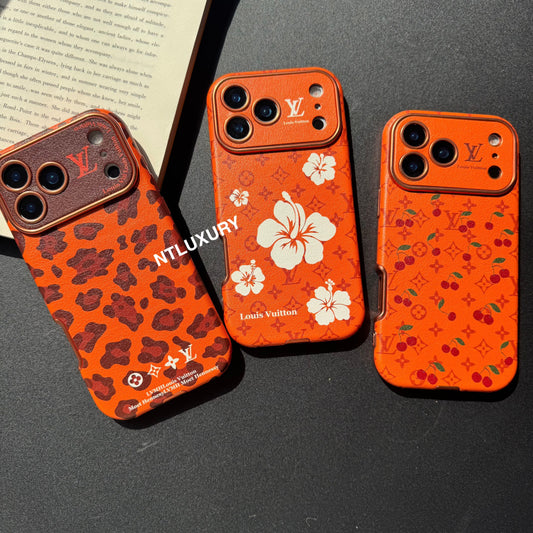 Orange Unique Design Love Phone Case