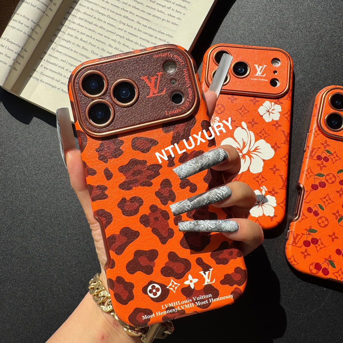 Coque de téléphone Orange Amour Design Unique