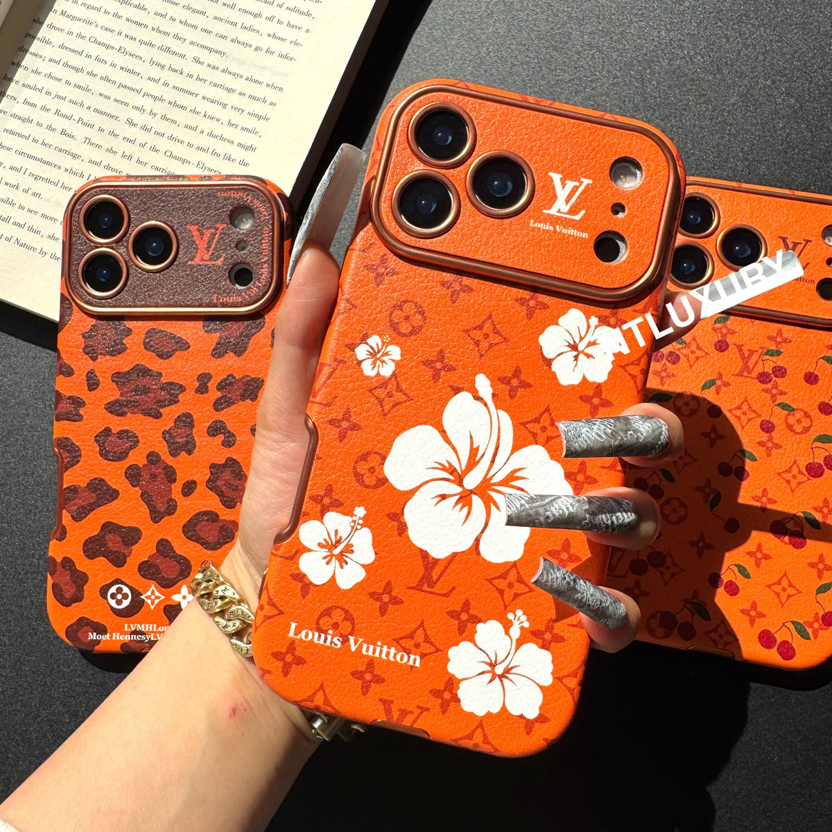 Coque de téléphone Orange Amour Design Unique